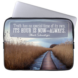 Funda Para Portátil Albert Schweitzer cita Inspiradora "Verdad"