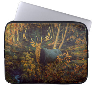 Funda Para Portátil Alce toro en bosque otoñal