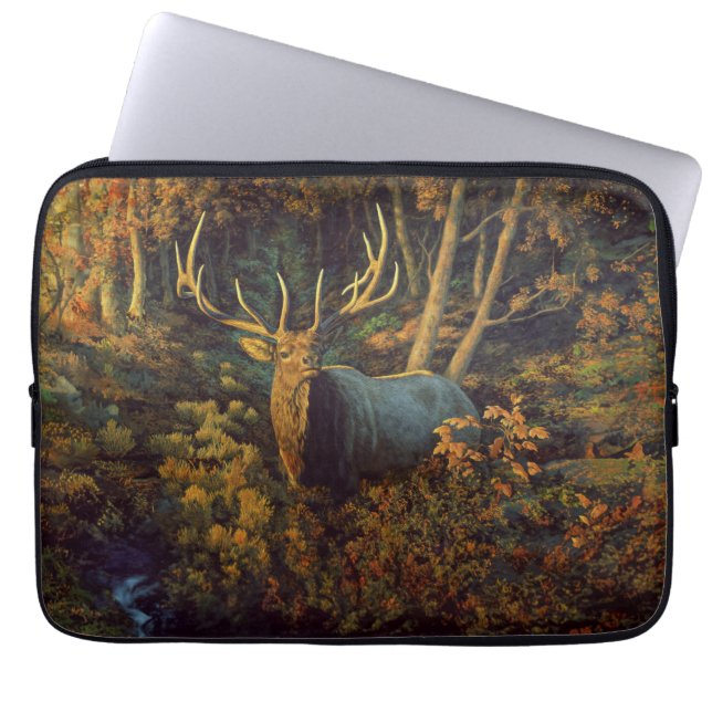 Funda Para Portátil Alce toro en bosque otoñal (Frente)