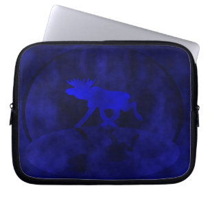Funda Para Portátil Alces azules de medianoche