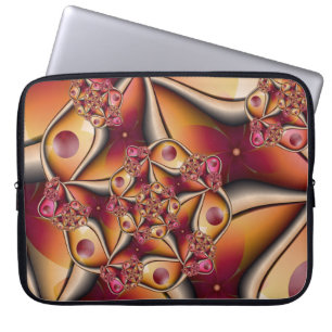 Funda Para Portátil Alegría Colorida Abstracta Fantasía Rojo Naranja F