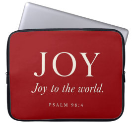 Funda Para Portátil ALEGRÍA | Salmo 98:4 | Regalo de Navidad