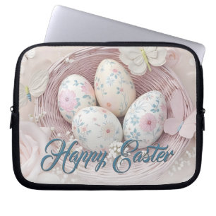Funda Para Portátil Alegría suave de Pascua con motivos florales