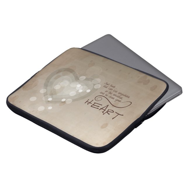 Funda Para Portátil Alentamiento religioso cardíaco, Grunge (Superior anverso)