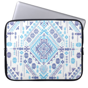 Funda Para Portátil Alfombra paisley india, patrón de mandala étnica.