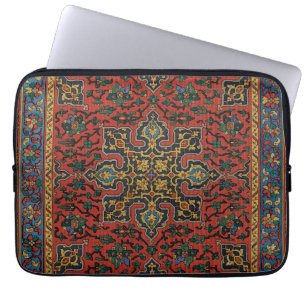 Funda Para Portátil Alfombra Persa Clásica Rojo Azul