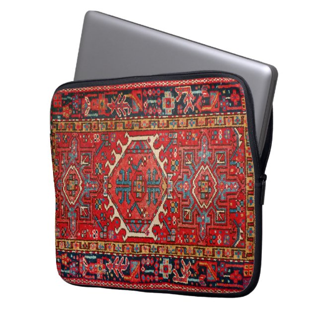 Funda Para Portátil Alfombra persa roja clásica (Anverso izquierdo)
