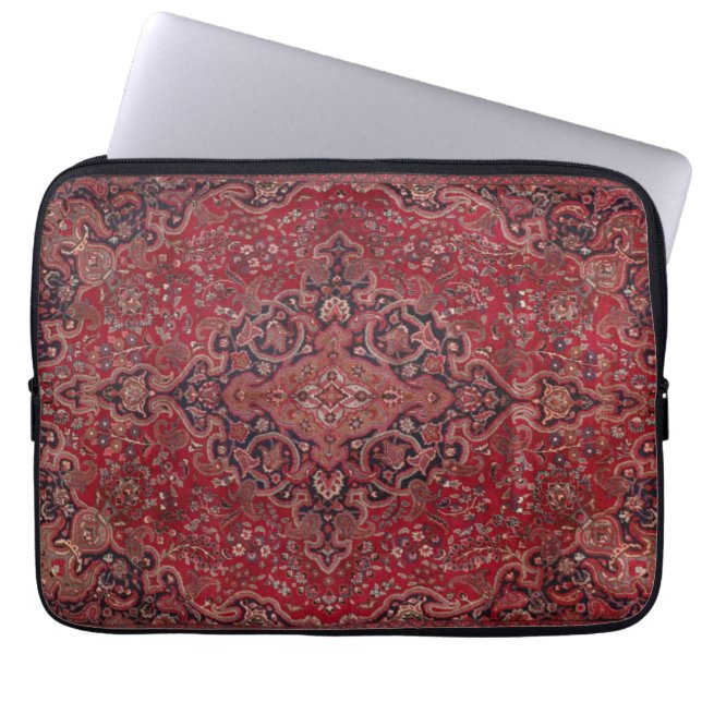 Funda Para Portátil Alfombra roja de antigüedades (Frente)