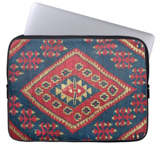 Funda Para Portátil Alfombra Turca Kilim Antique Rojo Azul