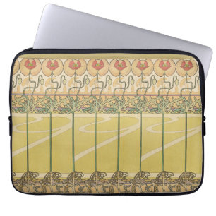 Funda Para Portátil Alfonse Mucha Amapolas Papel Pintado Floral Art No