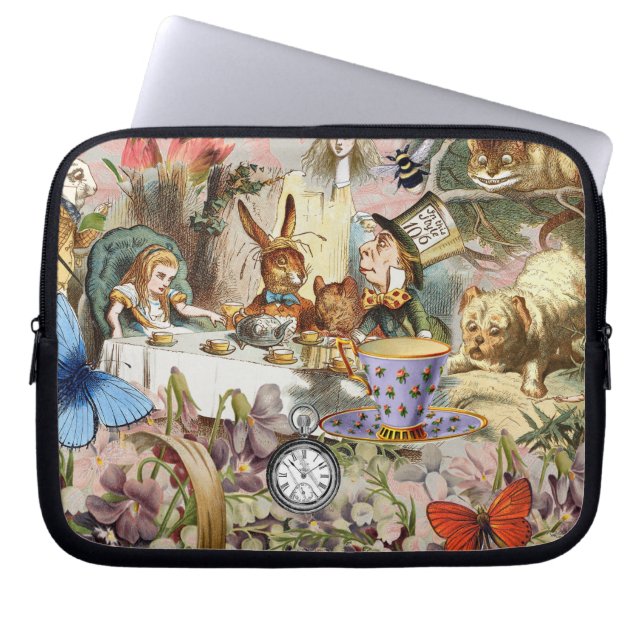 Funda Para Portátil Alice in Wonderland tea party characters (Frente)