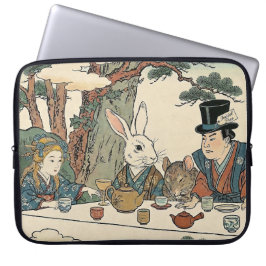 Funda Para Portátil Alice Lost in Japan | Ukiyo-e Mad Tea Party