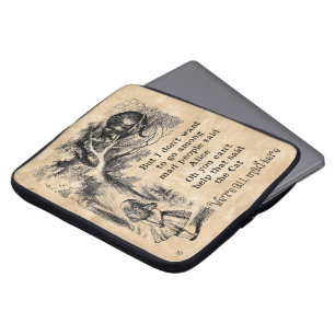 Funda Para Portátil Alicia en el país de las maravillas; Gato de