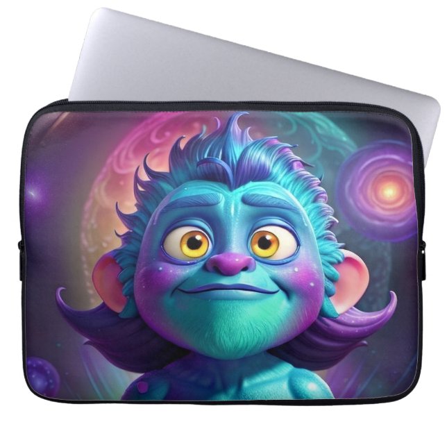 Funda Para Portátil Alienígena del espacio y amigo (Frente)