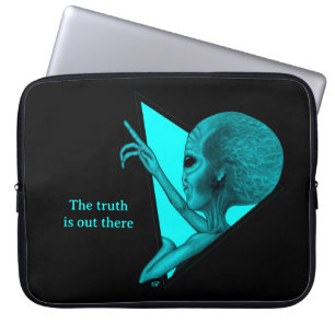 Funda Para Portátil Alienígena Gris, la verdad está ahí fuera