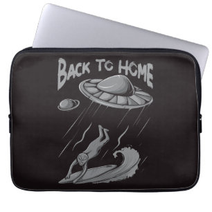 Funda Para Portátil alienígena ufo navegando en ilustracion con vuelta