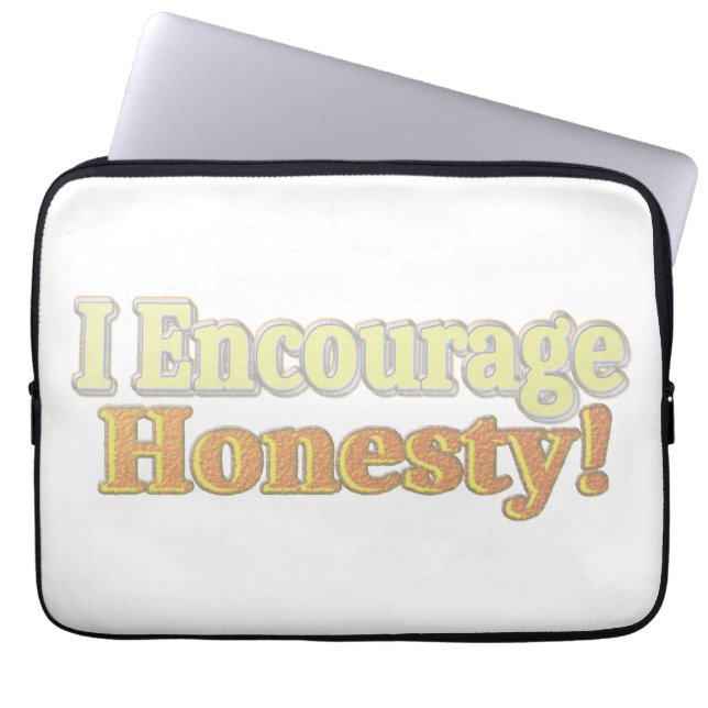 Funda Para Portátil "¡Aliento la honestidad!" Diseño Cuto. ¡Hazte con  (Frente)