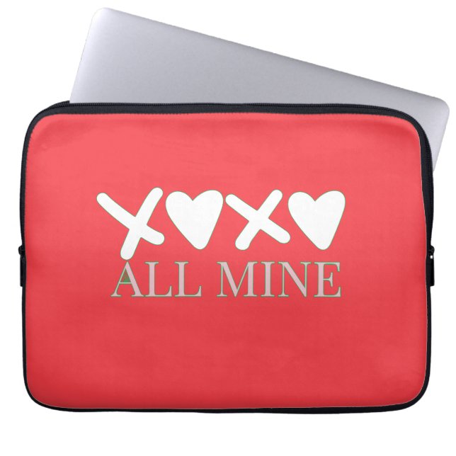 Funda Para Portátil ALL MINE XOXO Valentine Shirt - Minimal Love Desig (Frente)