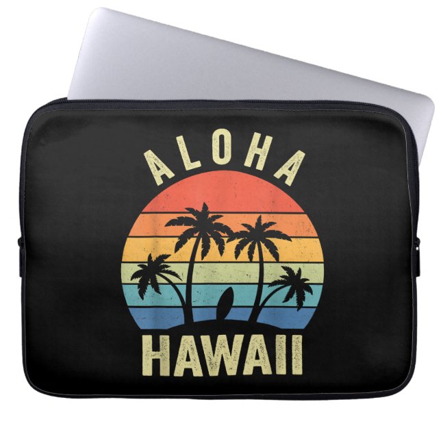 Funda Para Portátil Aloha Hawaii Hawaii Isla Shirt Palm Beach Surf (Frente)