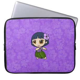 Funda Para Portátil Aloha Honeys Hula Chica Hibiscus Neoprene