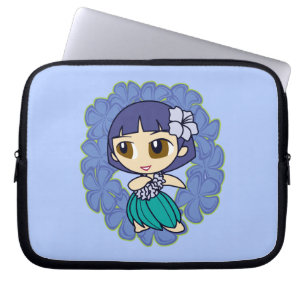 Funda Para Portátil Aloha Honeys Hula Chica Plumeria Neoprene