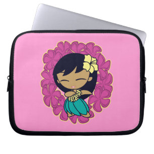 Funda Para Portátil Aloha Honeys Hula Chica Plumeria Neoprene