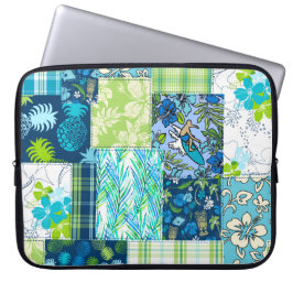 Funda Para Portátil Aloha Patchwork Hawaii Impresiones Tropicales Wets