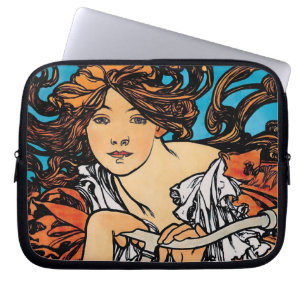 Funda Para Portátil Alphonse Mucha - Cycles Perfecta Retro Art Nouveau