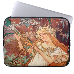 Funda Para Portátil Alphonse Mucha, Las Estaciones (1896) Primavera