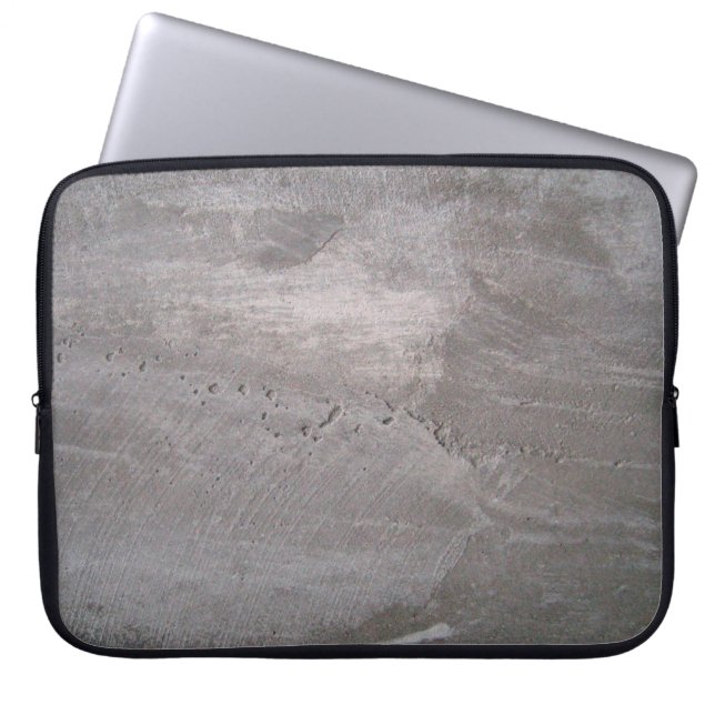 Funda Para Portátil Aluminio de pared gris de hormigón (Frente)