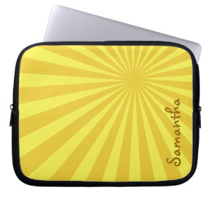 Funda Para Portátil Amanecer amarillo "Añadir tu nombre"