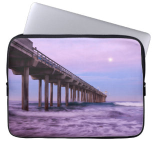 Funda Para Portátil Amanecer púrpura sobre el muelle, California