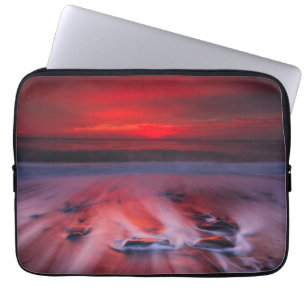Funda Para Portátil Amanecer sobre el mar tempestuoso