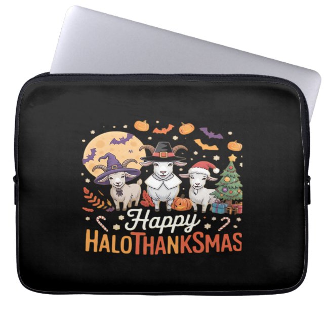 Funda Para Portátil Amantes de los animales Felices Hallothanksmas Ess (Frente)