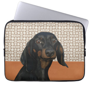 Funda Para Portátil Amantes del perro de Dachshund negro