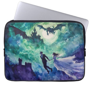 Funda Para Portátil Amantes voladores - Pintura de acuarela