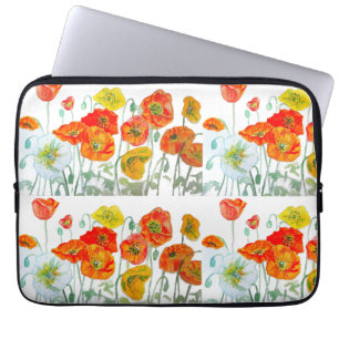Funda Para Portátil Amapola Flor de Amapola Roja Naranja Amarilla Acua