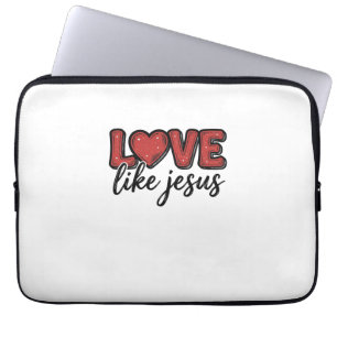 Funda Para Portátil Amar como Jesús Diseño de camiseta cristiana vinta