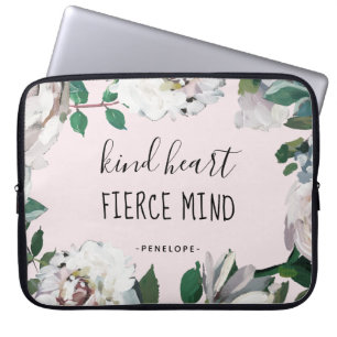 Funda Para Portátil Amar la mente feroz del corazón acuarela Floral