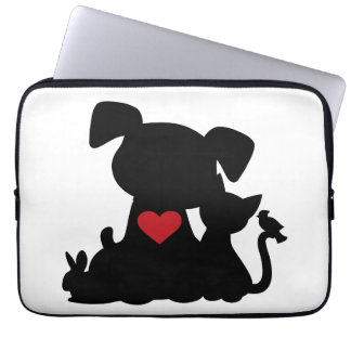 Funda Para Portátil Amar la pipa y la silueta gatita