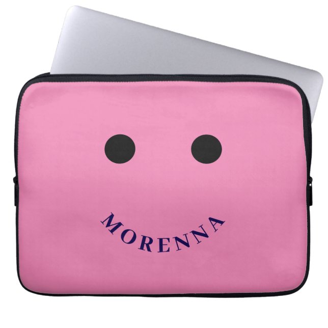 Funda para Portátil Amarilla Divertida (Frente)