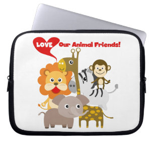 Funda Para Portátil Ame a nuestros amigos animales