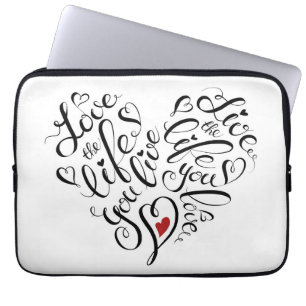 Funda Para Portátil Ame la vida que usted vive