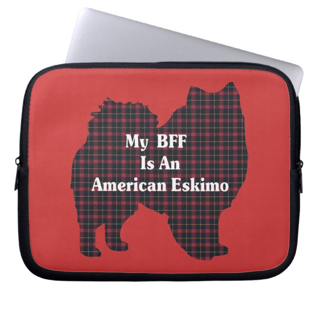 Funda Para Portátil American Eskimo Dog BFF (Frente)