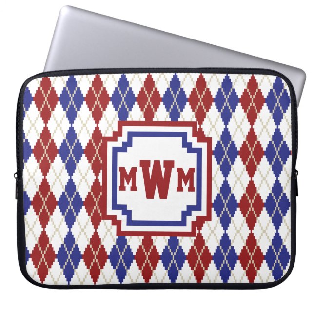 Funda para portátil Americana Argyle (Frente)