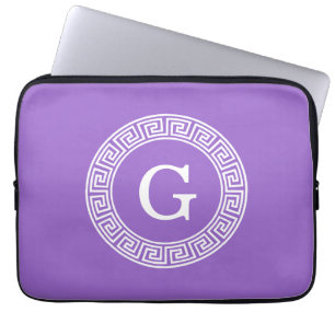 Funda Para Portátil Amethyst What Greek Key Rnd Frame First Monograma