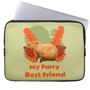 Funda Para Portátil Amigo Peludo de Capybara Animal Tropical