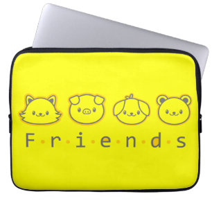 Funda Para Portátil Amigos animales bonitos cara estuche para iPhone F