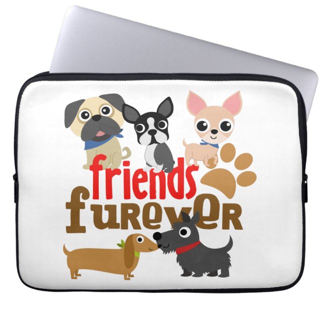 Funda Para Portátil Amigos Cachorros de perros de Furever (Frente)