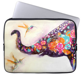 Funda Para Portátil "Amigos encantadores" colibrí y elefante